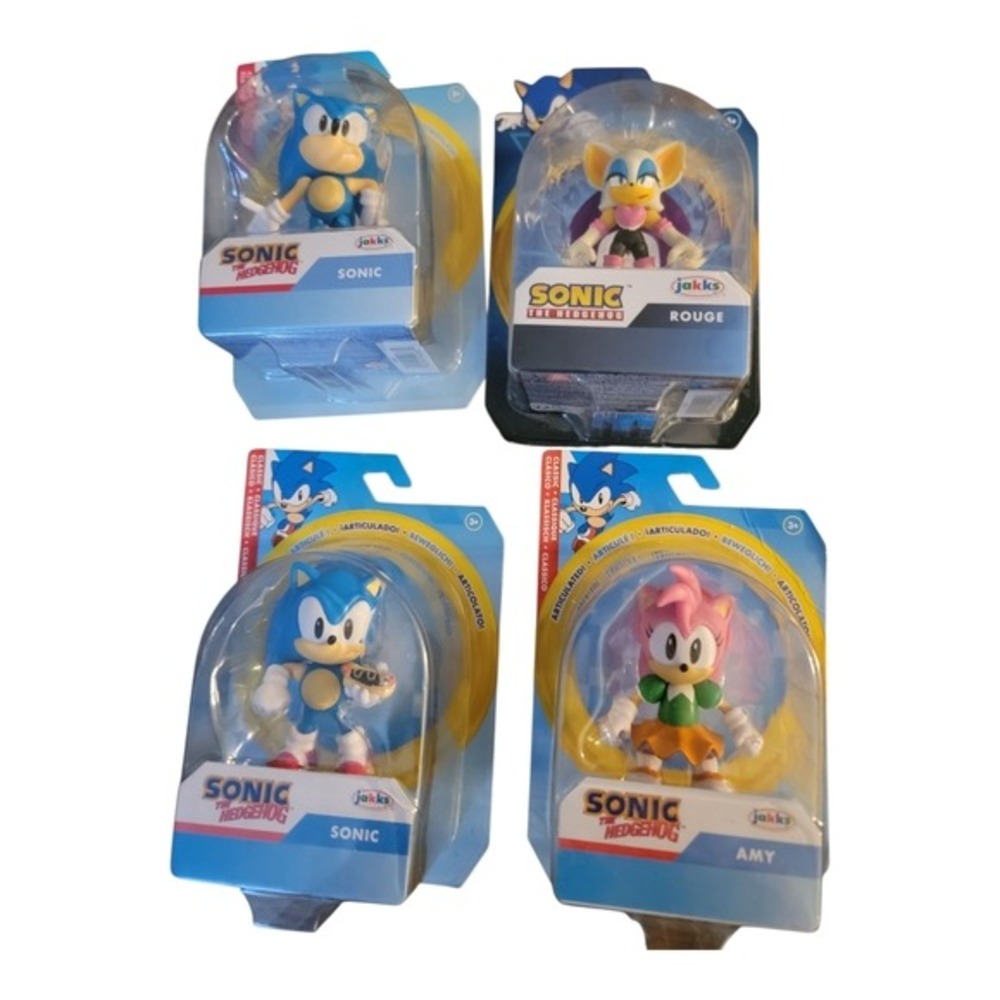 Sonic The Hedgehog Classic Action Figures Amy Rouge Sonic Bundle Jakks‎